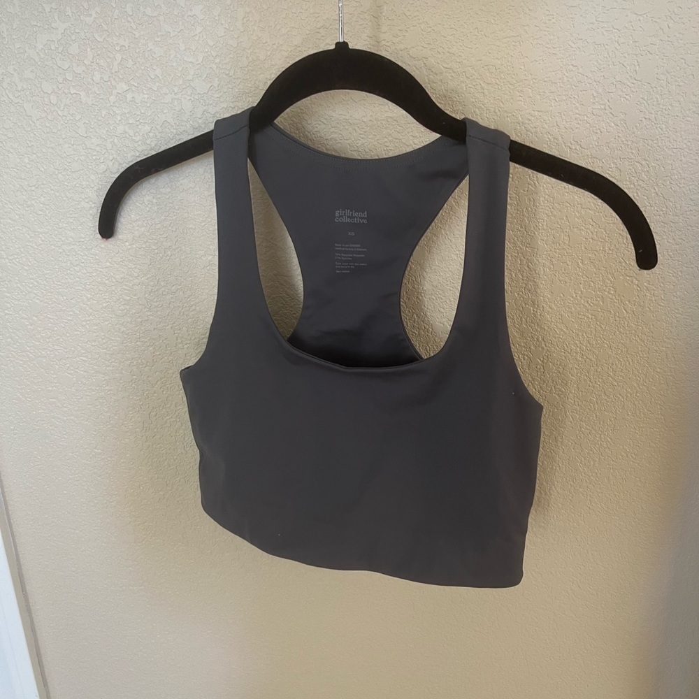 Girlfriend Collective Paloma Racerback Bra Gray